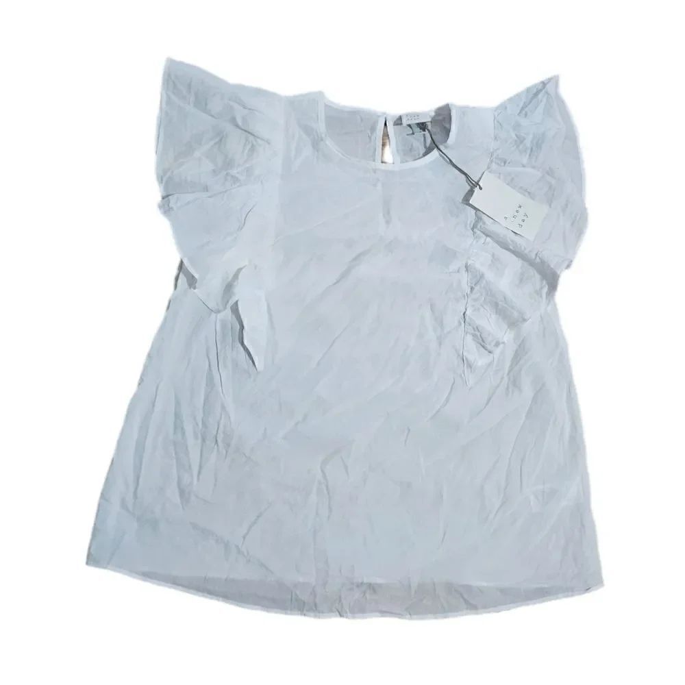 Women's Short Flutter Sleeve Tank Top Small‎